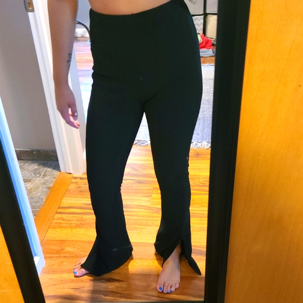 Never worn High-waisted black flares